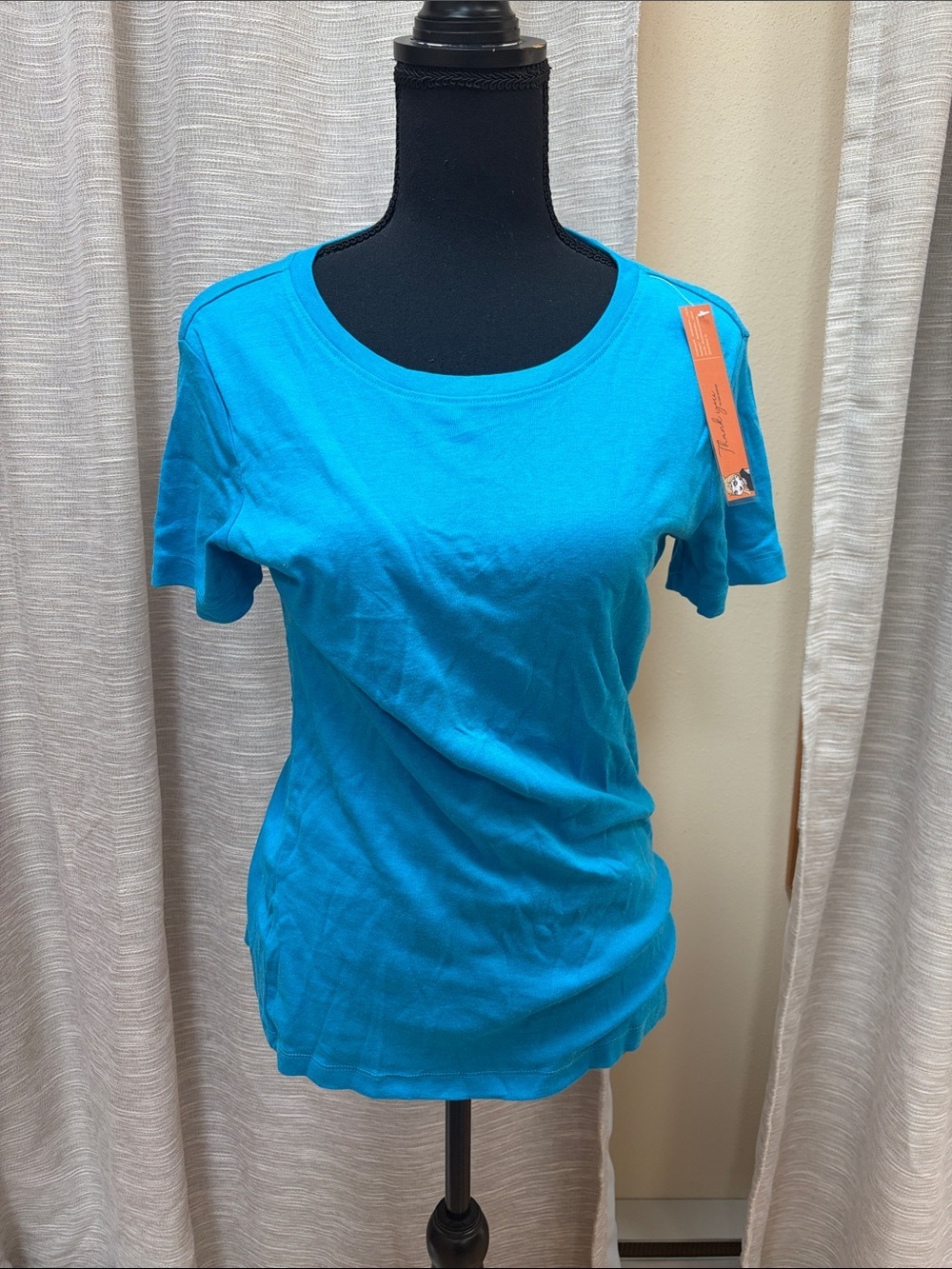 Eddie Bauer Short Sleeve Crewneck Tee in Turquoise Blue